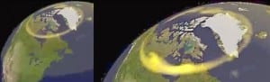 aurore pôle nord simulation numérique synthèse image université kyoto university