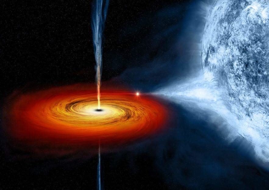 quasar trou noir trous noirs supermassif espace disque accrétion univers géant