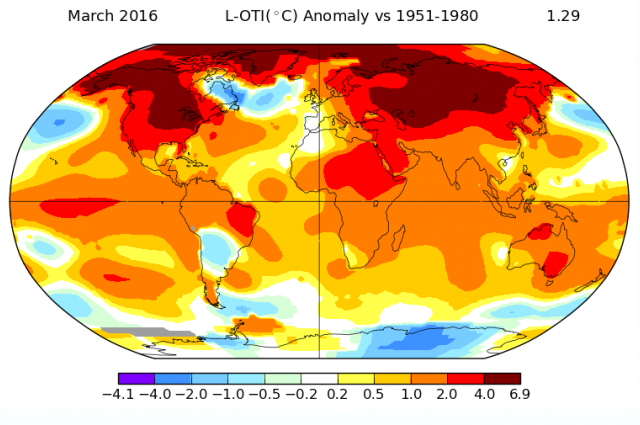 Climat climatique record mars2016 mars nasa réchauffement cop21 écologie planète