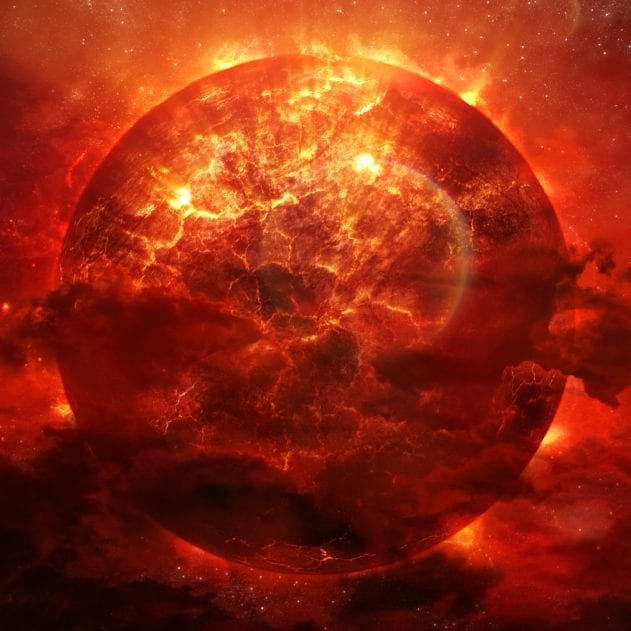 Soleil terre planète étoile géante rouge