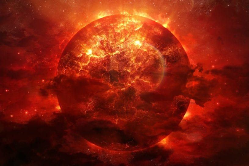 Soleil terre planète étoile géante rouge