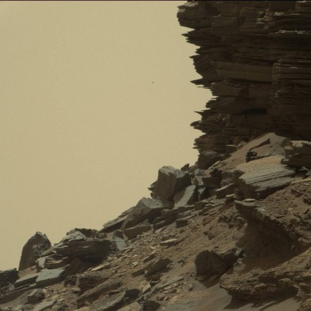 mars roche stratifiée rover curiosity paysage martien mont sharp aeolis mons roches versant colline