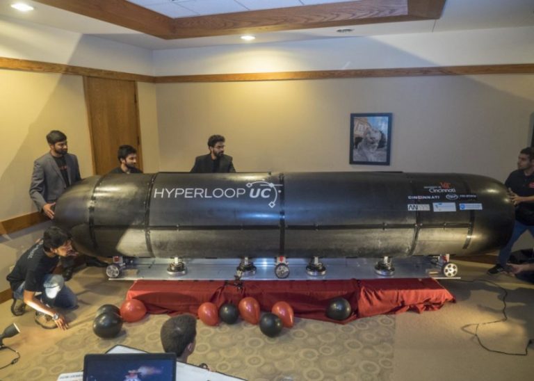 hyperloop université cincinnati lévitation magnétique