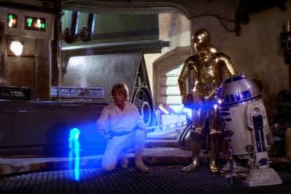 star wars épisode IV new hope hologramme