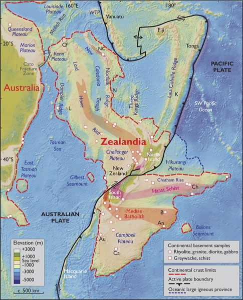 detail terre geologie zealandia