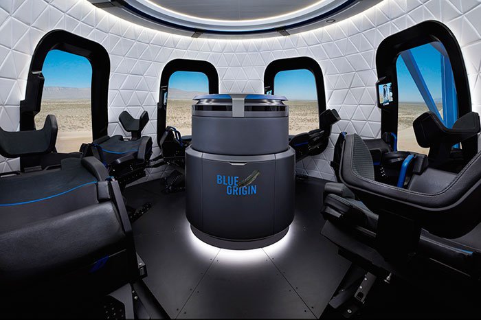 Blue Origin nouvelle capsule new shepard intérieur