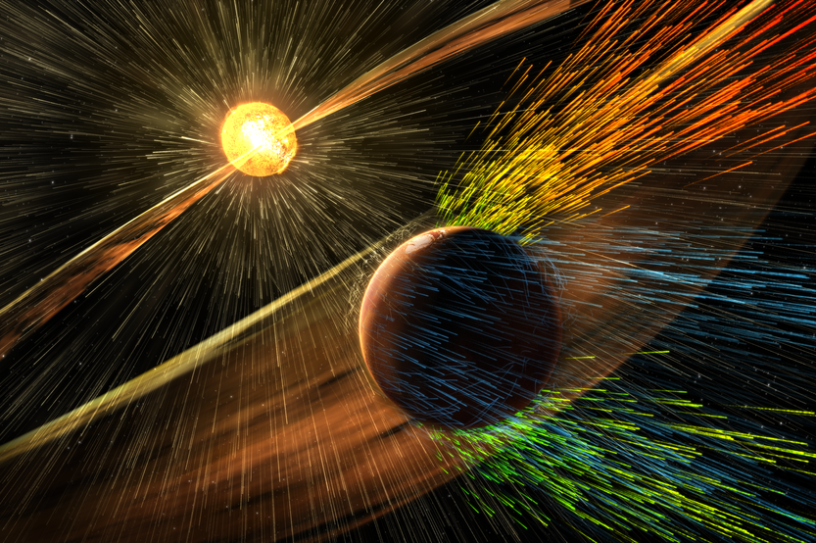 atmosphère magnétosphère terrestre mars soleil espace bouclier rayons rayonnement cosmique