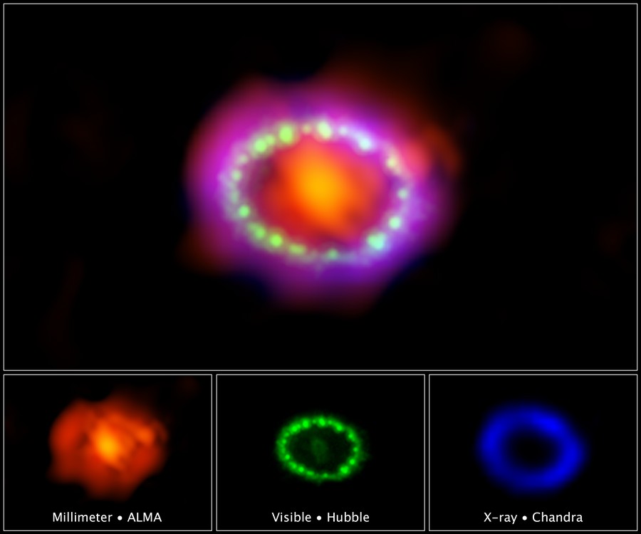 supernovae supernova explosion différentes images infrarouge rayons x