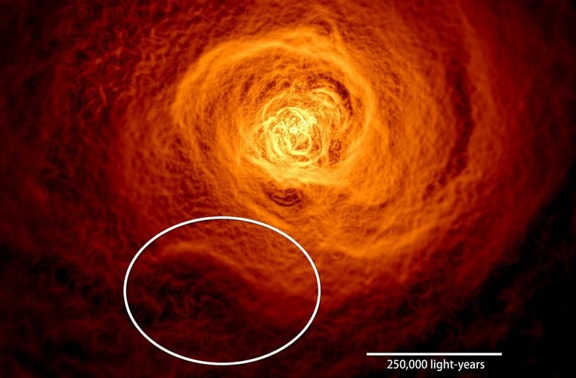 onde Kelvin Helmholz amas de galaxie baie galactique années lumières