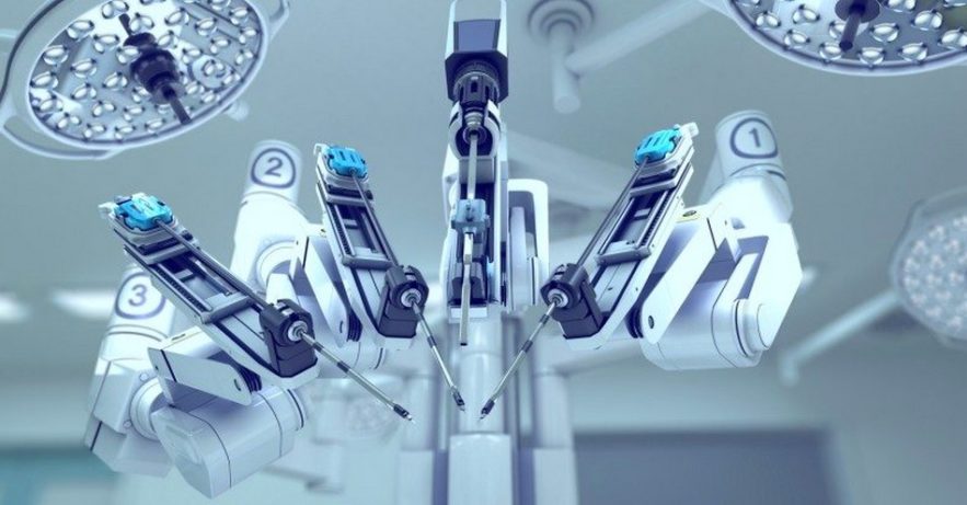 robot chirurgie medecine operation cerveau découpe foreuse