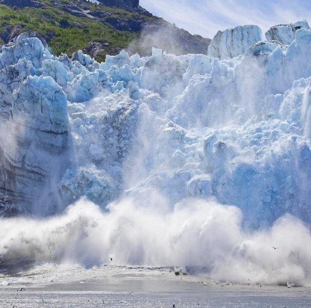 fonte glacier glace élévation du niveau de la mer global réchauffement changement climatique