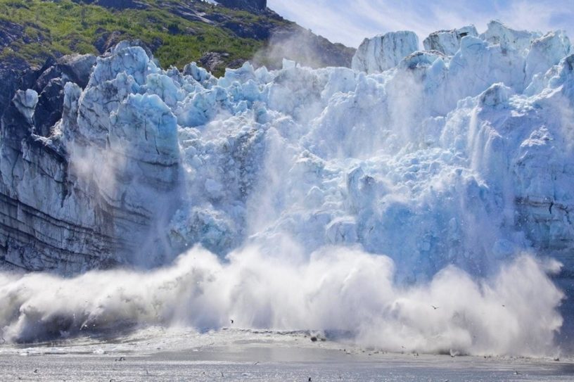 fonte glacier glace élévation du niveau de la mer global réchauffement changement climatique