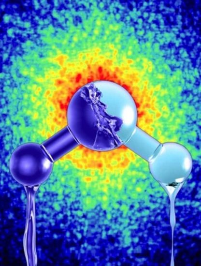 h2o molécule eau etat phase liquide solide glace
