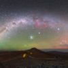 obervatoire paranal chili nord lueur de l'air lumière nocturne ciel