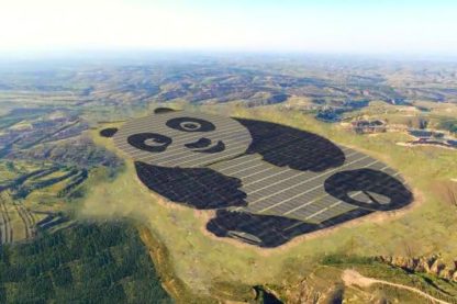 centrale solaire panda géant chine panneaux photovoltaiques