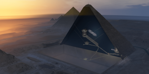 grande pyramide khéops gizeh découverte chambre air vide