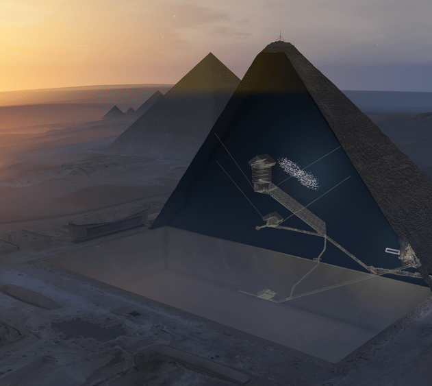 grande pyramide khéops gizeh découverte chambre air vide