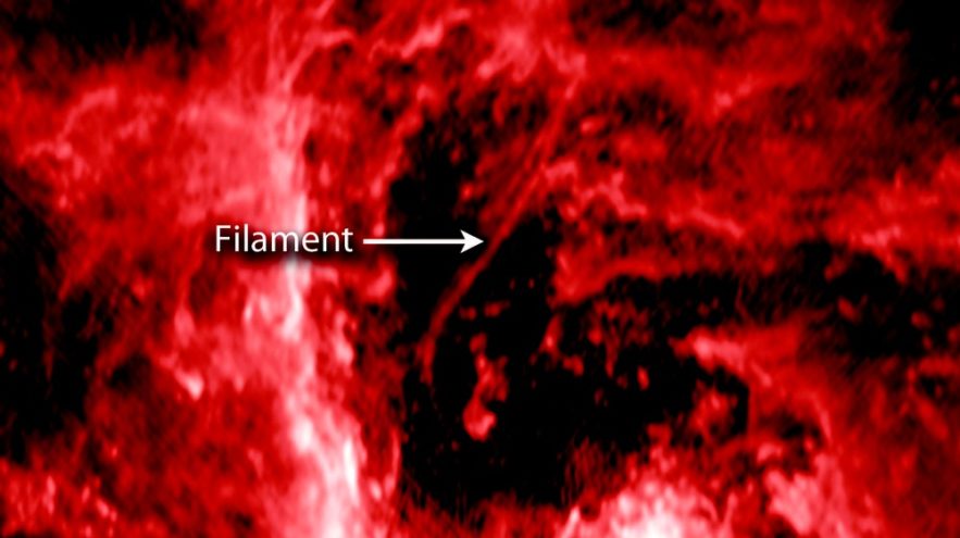 filament trou noir supermassif centre galaxie voie lactée