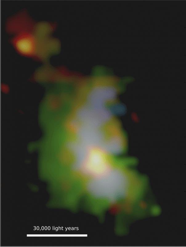 quasar trou noir supermassif galaxie lumière disque d'accrétion