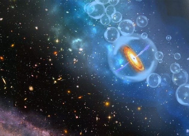 quasar univers primitif primordial trou noir supermassif gargantuesque