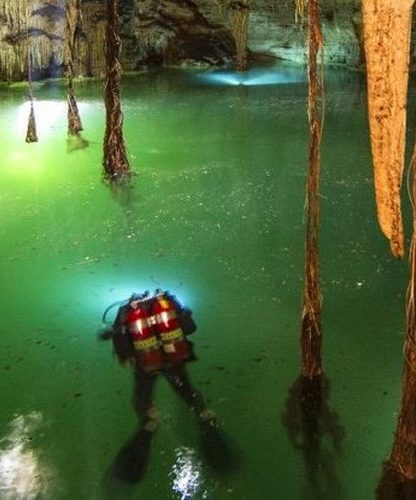sac actun mexique cave caverne grotte submergee innondee eau sous-marine