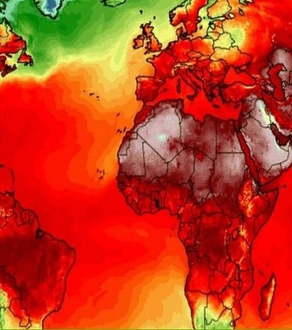carte monde chaleur temperature