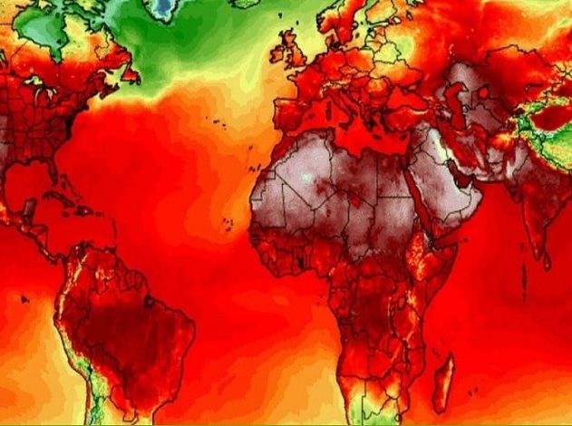 carte monde chaleur temperature