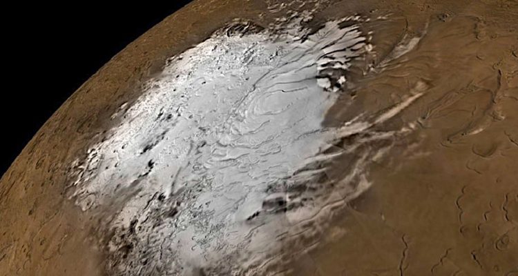 Traces Deau à La Surface De Mars