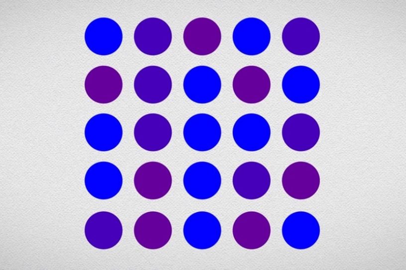 ronds violets bleus concept idee prejuges
