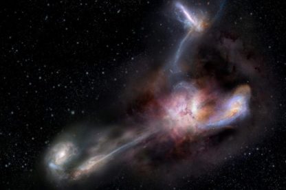 trou noir supermassif galaxie lumineuse
