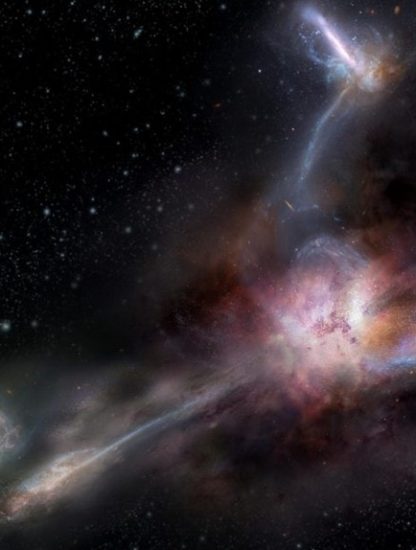 trou noir supermassif galaxie lumineuse
