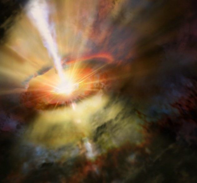 trou noir supermassif accretion disque matiere jet gaz plasma