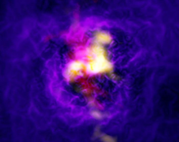 trou noir supermassif disque accretion jet plasma gaz