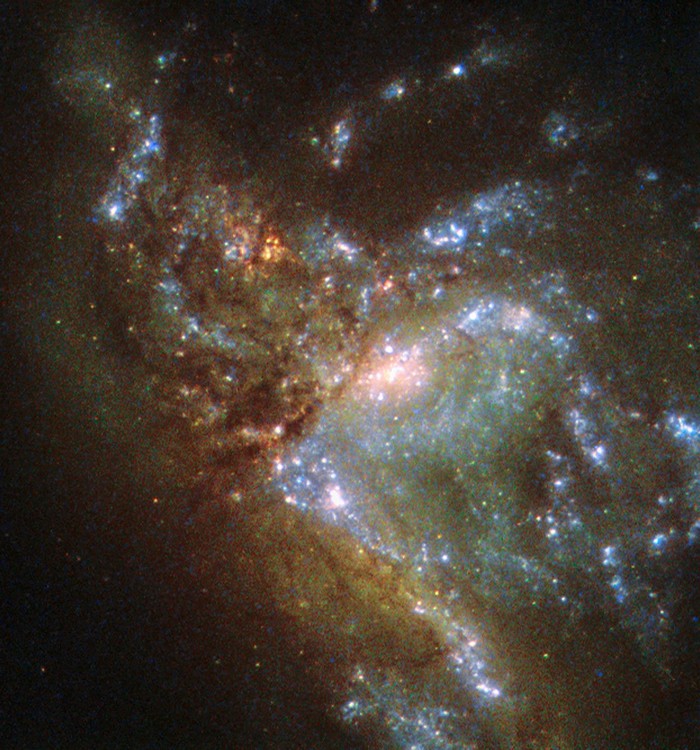 galaxie collision hubble nasa fusion