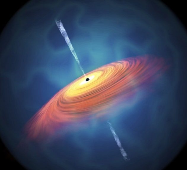 trou noir disque accrétion quasar