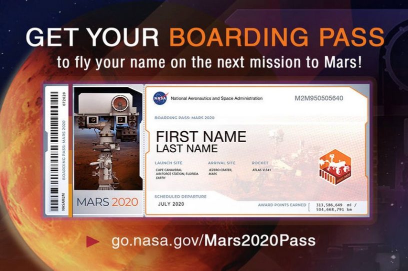 nasa boarding pass