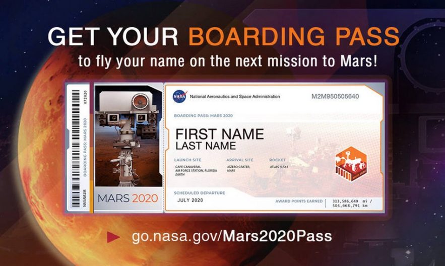 nasa boarding pass