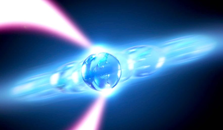 vue artiste laser phonons levitation particule