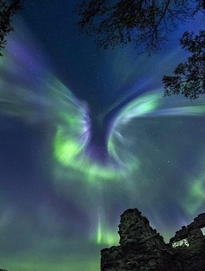 aurore polaire forme phoenix russie entier