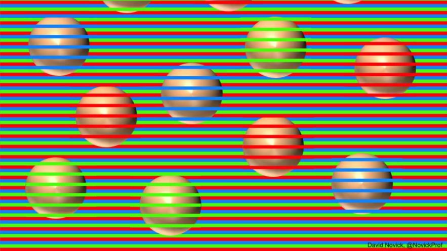 illusion confetti spheres couleurs