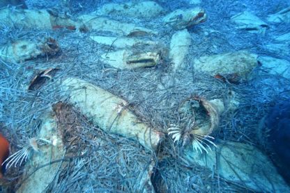 restes amphores ancien naufrage romain chypre