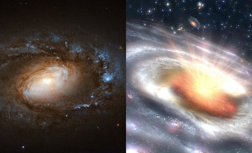 galaxie quasar transformation rapide