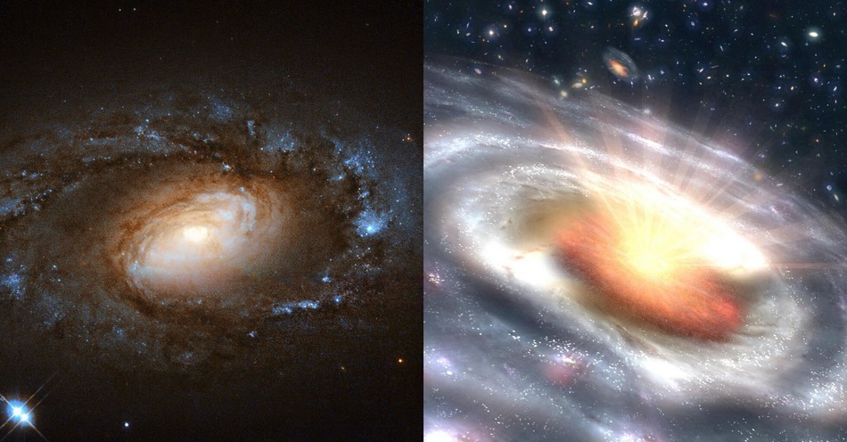 galaxie quasar transformation rapide