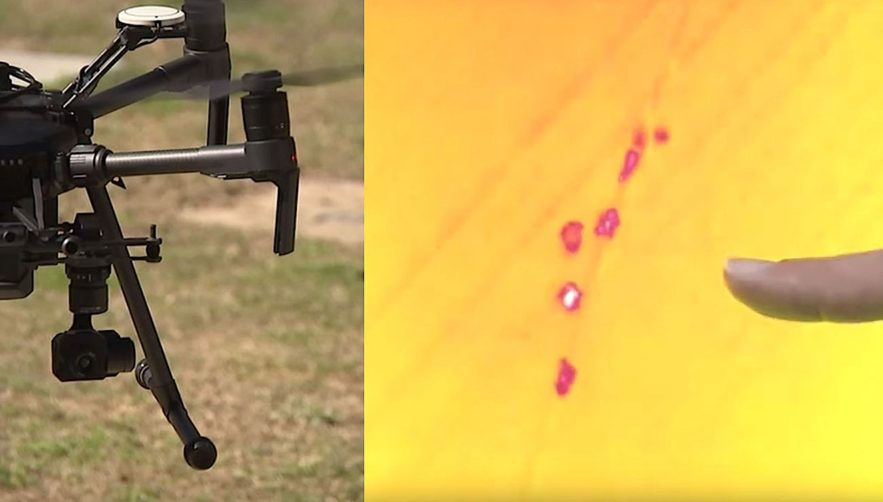 drone camera thermique retrouve enfant disparu