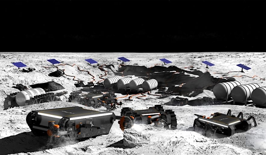 robots mineurs exploitation mines lune systeme solaire offworld