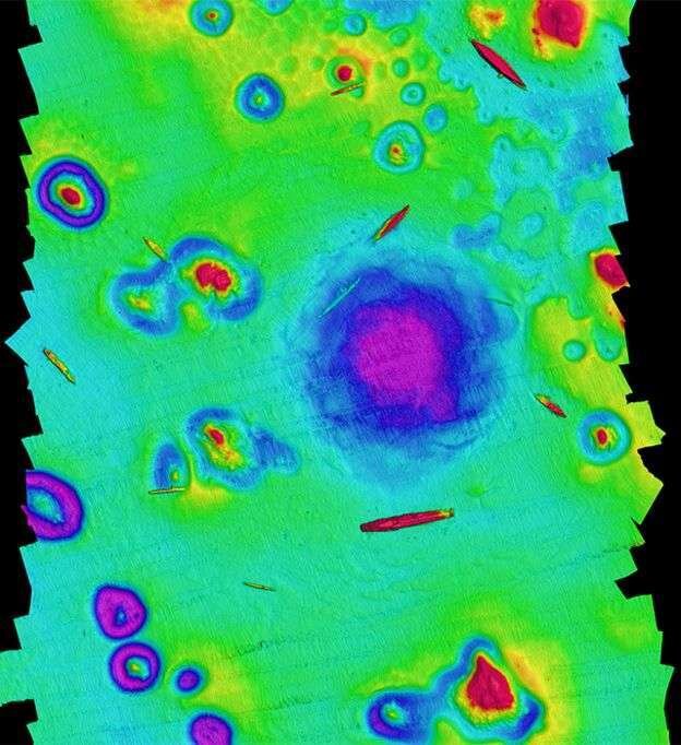 carte crateres bombes atoll bikini