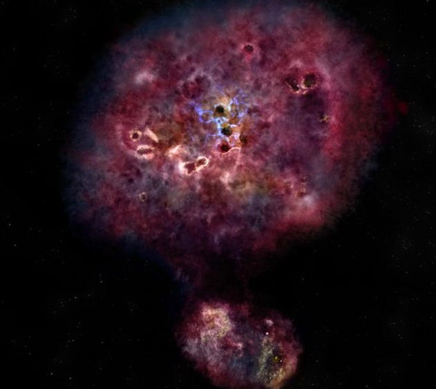 galaxie formation etoiles univers primitif jeune big bang massif massive