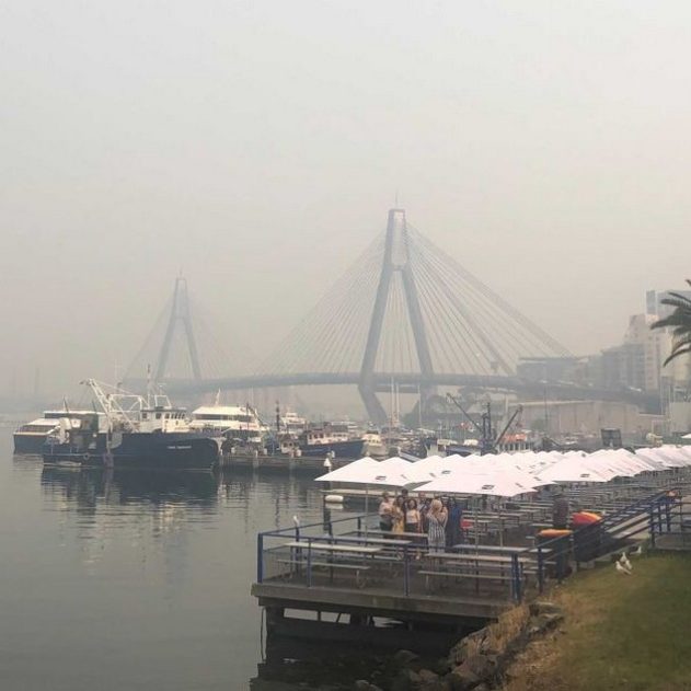 feu incendie pollution australie sydney danger air toxique