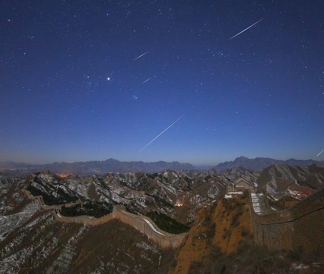 quadrantides meteores meteorites etoiles filantes muraille chine
