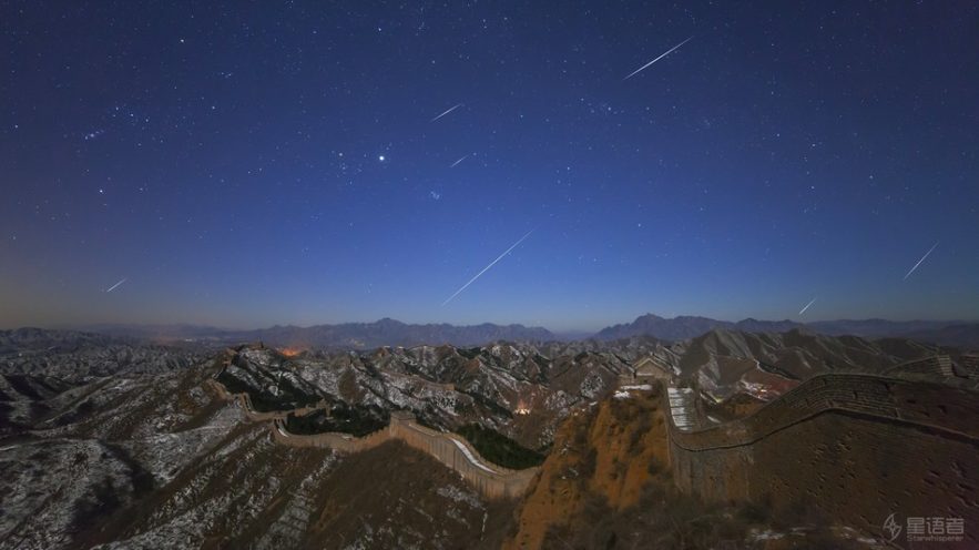 quadrantides meteores meteorites etoiles filantes muraille chine